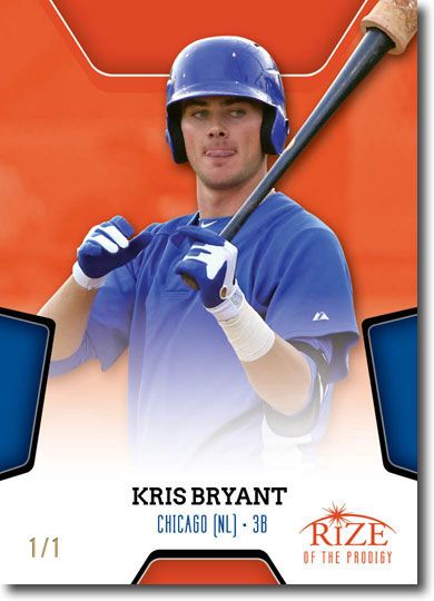 KRIS BRYANT 2013 Rize Rookie ORANGE Paragon PRODIGY RC 1/1