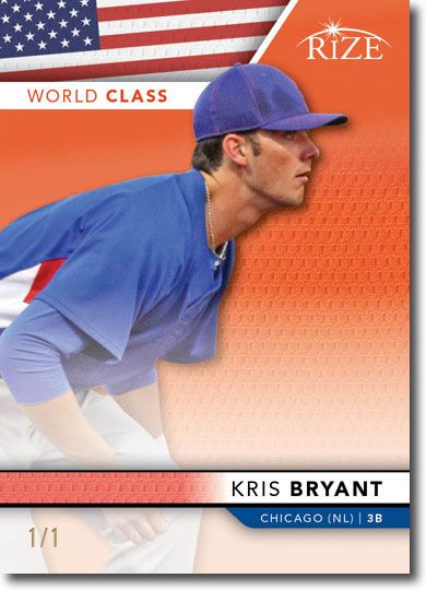 KRIS BRYANT 2013 Rize Rookie ORANGE Paragon WORLD CLASS RC 1/1