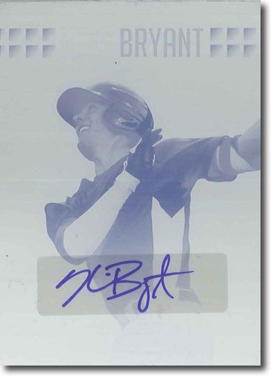 KRIS BRYANT 2013 Rize Rookie Autograph Printing Press Plate RC 1/1