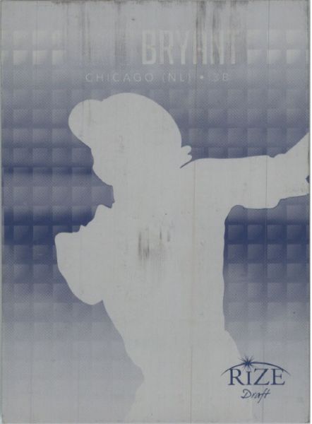 KRIS BRYANT 2013 Rize Rookie Pantone Press Plate RC 1/1