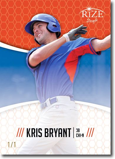 KRIS BRYANT 2014 Rize Rookie ORANGE Paragon CUBS RC 1/1