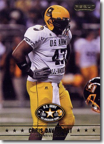 2009 Chris Davenport Razor / Leaf US Army All-American Football RC