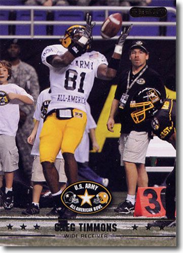 2009 Greg Timmons Razor / Leaf US Army All-American Football RC