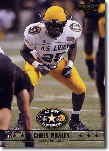 2009 Chris Whaley Razor / Leaf US Army All-American Football RC