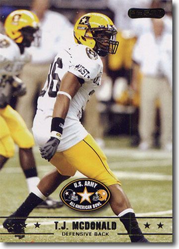 2009 T.J. McDonald Razor / Leaf US Army All-American Football RC