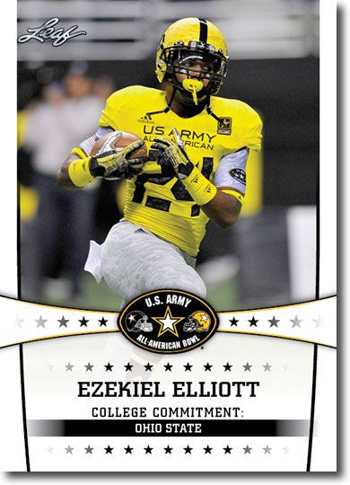 5-Count Lot 2013 EZEKIEL ELLIOTT Leaf US Army All-American RCs OHIO STATE