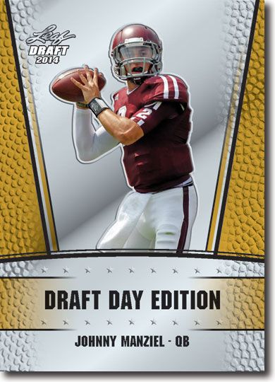 JOHNNY MANZIEL 2014 Leaf DRAFT 3-Card GOLD/ORANGE/BLUE VARIATION SET