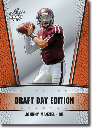 JOHNNY MANZIEL 2014 Leaf DRAFT 3-Card GOLD/ORANGE/BLUE VARIATION SET