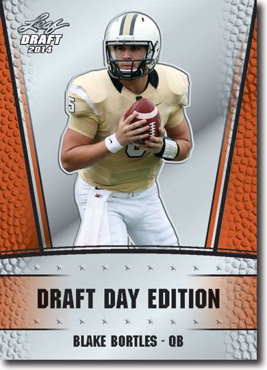 BLAKE BORTLES 2014 Leaf DRAFT 3-Card GOLD/ORANGE/BLUE VARIATION SET
