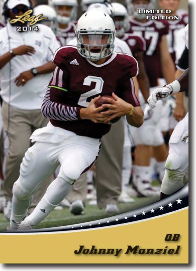 JOHNNY MANZIEL 2014 Leaf LIMITED 3-Card GOLD/ORANGE/BLUE VARIATION SET