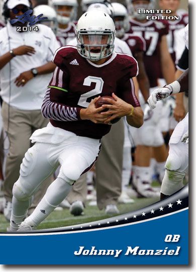 JOHNNY MANZIEL 2014 Leaf LIMITED 3-Card GOLD/ORANGE/BLUE VARIATION SET