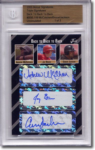 ANDREW McCUTCHEN * JAY BRUCE * Conor Jackson * Autograph Rookie Auto RC BGS 1/3