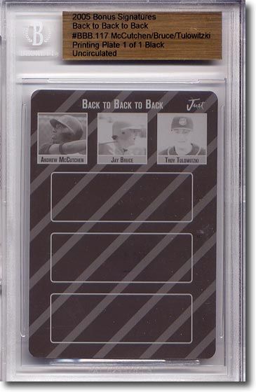 ANDREW McCUTCHEN * JAY BRUCE * TROY TULOWITZKI * Rookie Printing Press Plate 1/1