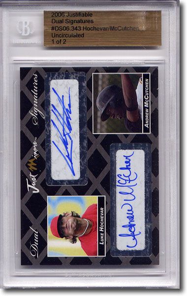 Luke Hochevar * ANDREW McCUTCHEN Rookie Autograph BGS Auto RC 1/2