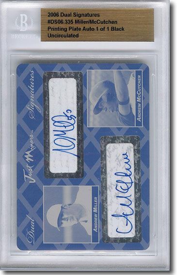 Andrew Miller * ANDREW McCUTCHEN Autograph Rookie Auto Plate BGS 1/1