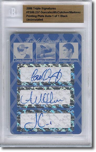 CARLOS GONZALEZ * ANDREW McCUTCHEN * Fernando Martinez * Auto Plate 1/1