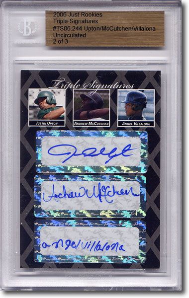 JUSTIN UPTON * ANDREW McCUTCHEN * Villalona Rookie Autograph BGS Auto RC 1/3