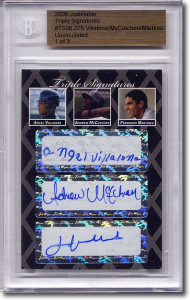 Angel Villalona * ANDREW McCUTCHEN * Fernando Martinez Rookie Autograph Auto 1/3