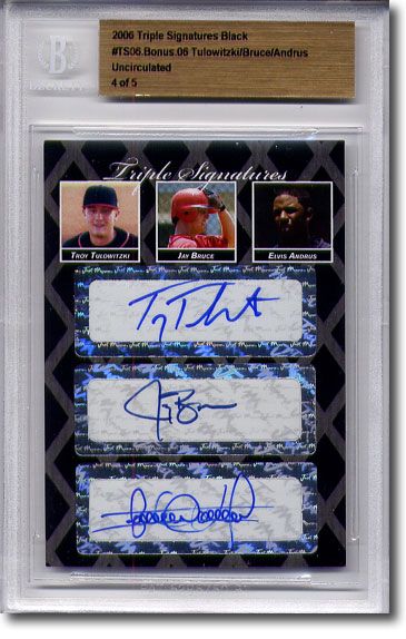 TROY TULOWITZKI * JAY BRUCE * ELVIS ANDRUS * Rookie Autograph BGS Auto RC #/5