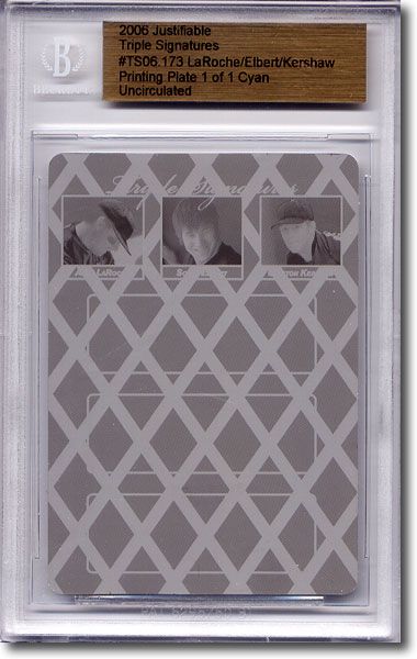 2006 * Scott Elbert * LaRoche * CLAYTON KERSHAW * Rookie Press Plate DODGERS 1/1