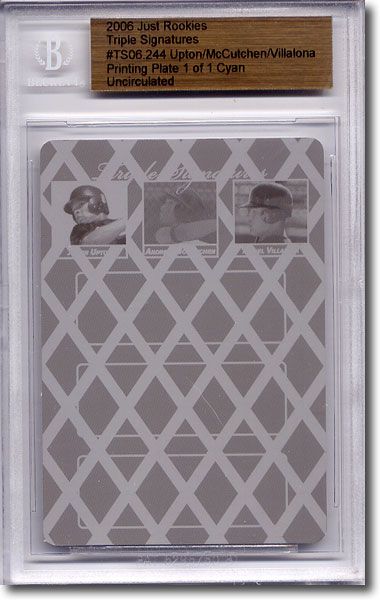 JUSTIN UPTON * ANDREW McCUTCHEN * Angel Villalona * Rookie Print Press Plate 1/1