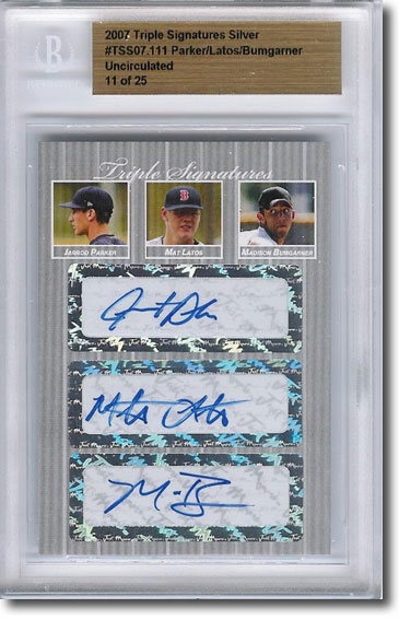 Jarrod Parker * MAT LATOS * MADISON BUMGARNER * Autograph Rookie Auto BGS #/25