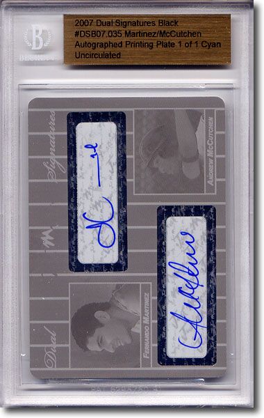 Fernando Martinez * ANDREW McCUTCHEN Autograph Rookie Auto Plate BGS 1/1