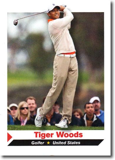 2013 Sports Illustrated SI for Kids #239 TIGER WOODS Golf Card UNCUT SHEET