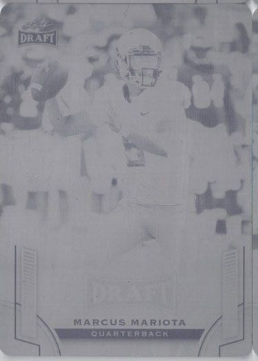 MARCUS MARIOTA #1 2015 Leaf Draft Rookie Press Plate OREGON 1/1