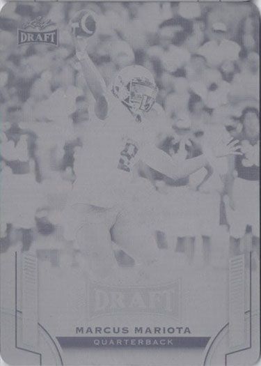 MARCUS MARIOTA #2 2015 Leaf Draft Rookie Press Plate OREGON 1/1