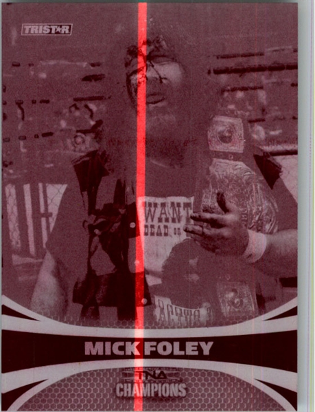 2009 TriStar TNA WWE Impact MICK FOLEY #73 Printing Press Plate 1/1