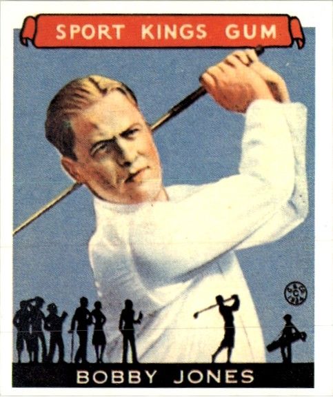 (5) BOBBY JONES 1933 Goudey Sport Kings Gum Golf Card #38 Reprints