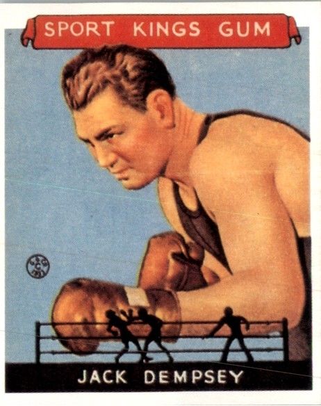 (25) JACK DEMPSEY 1933 Goudey Sport Kings Gum Boxing Card #17 Reprints