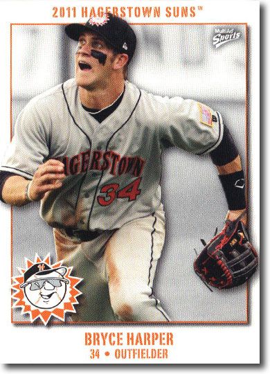 BRYCE HARPER 2011 5-Card Hagerstown Suns Pro Debut Rookie COMPLETE SET PHILLIES