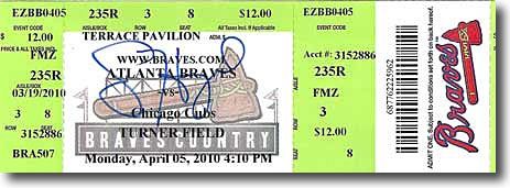 JASON HEYWARD Autographed MLB Debut FULL Un-Used Rookie Auto Ticket CARDINALS