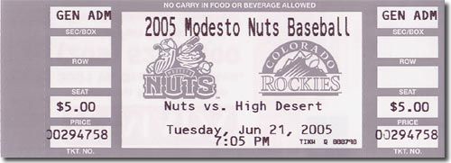 TROY TULOWITZKI 2005 Professional Debut Rookie Ticket ROCKIES