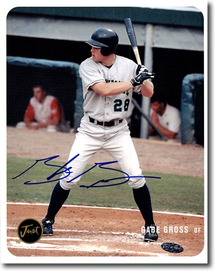 GABE GROSS 2002 Certified Autograph Rookie Auto 8x10 Photo BLUE JAYS