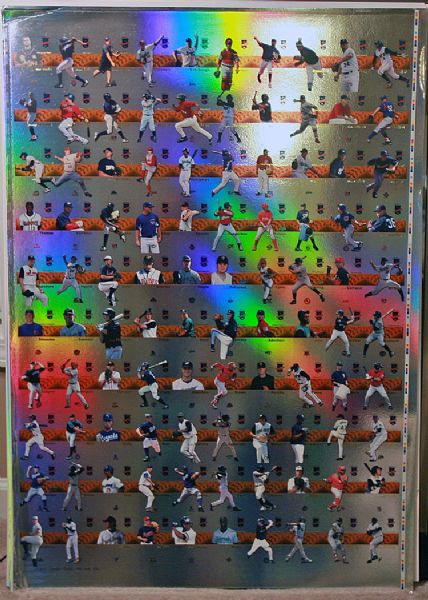 2008 TriStar Projections (b)ORANGE Foil Base UNCUT Sheet CLAYTON KERSHAW Rookies
