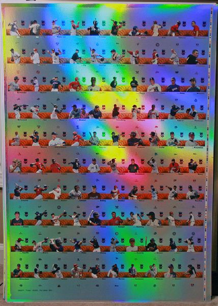 2008 TriStar Projections (a) ORANGE Foil Auto UNCUT Sheet TEHERAN BRANTLEY DAVIS