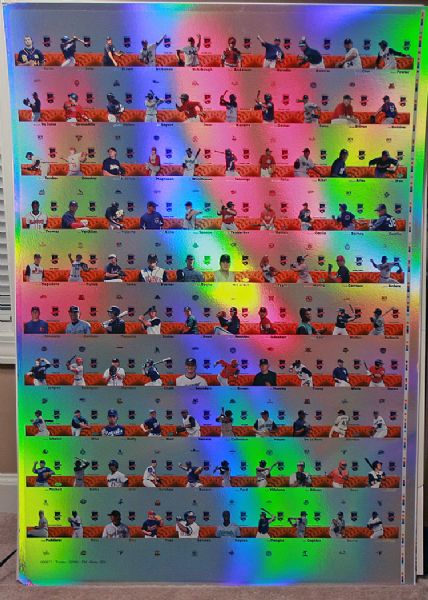 2008 TriStar Projections b) ORANGE Foil Auto UNCUT Sheet CLAYTON KERSHAW Rookies