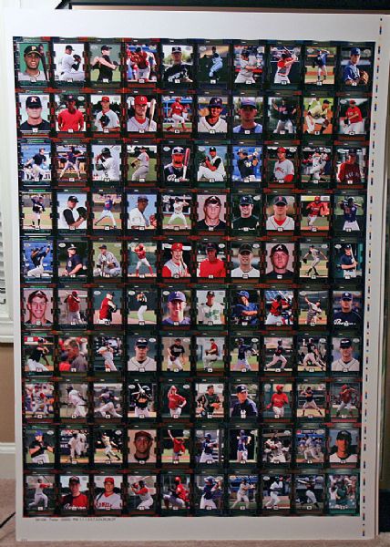 2008 TriStar Prospects Plus GREEN UNCUT Sheet w/ HOSMER * CASHNER * BUSTER POSEY