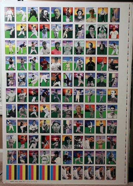 2009 TriStar Obak BB RED UNCUT Sheet POSEY STANTON MUSIAL RYAN SEAVER WILLIAMS