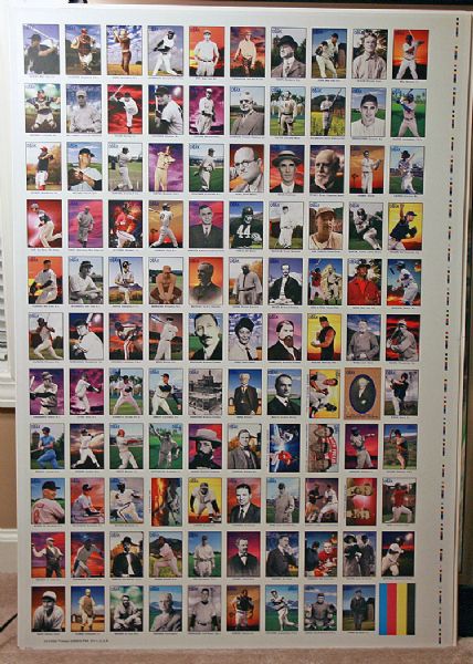 2010 TriStar Obak BB UNCUT Sheet *DAWSON CLEMENS RIPKEN EBBETS BENCH *HULK HOGAN