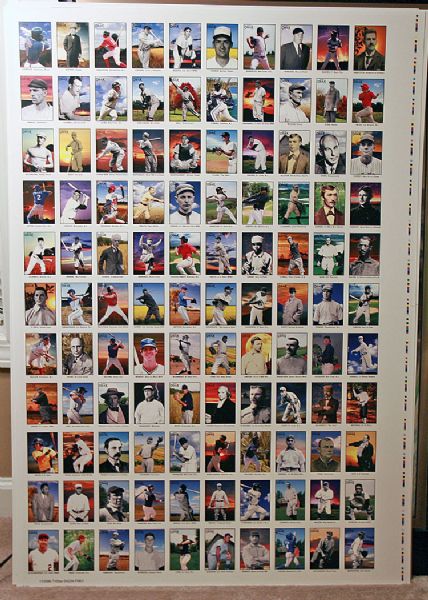 MIKE TROUT 2011 TriStar Obak BB UNCUT Sheet  KEN GRIFFEY MUSIAL NOLAN RYAN