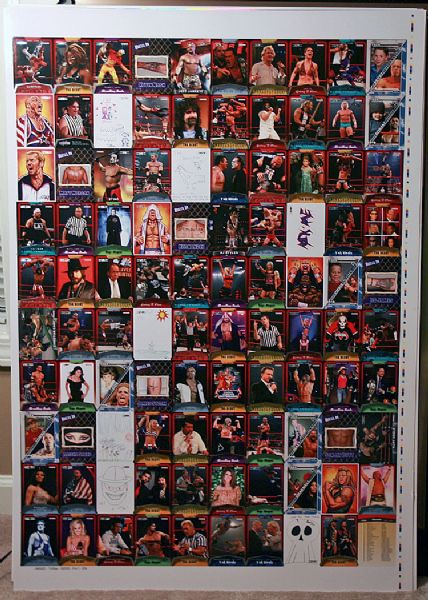 2008 TriStar TNA Cross the Line UNCUT Sheet * KURT ANGLE * MICK FOLEY * STING