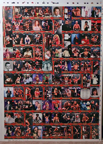 2009 TriStar TNA Impact GOLD UNCUT Sheet *ANGELINA LOVE * ANGLE * RAYNE * STING