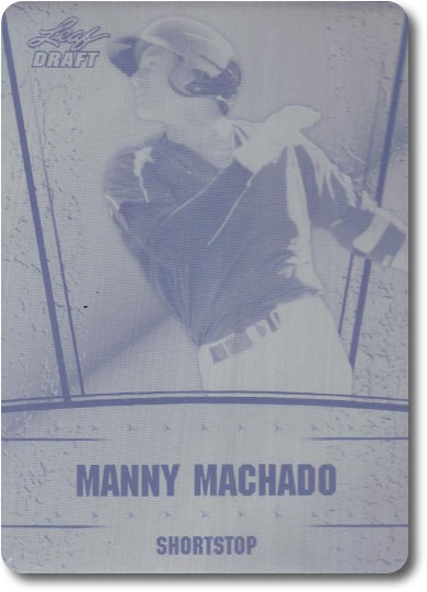 MANNY MACHADO 2011 Leaf Draft Rookie Card Press Plate RC ORIOLES 1/1