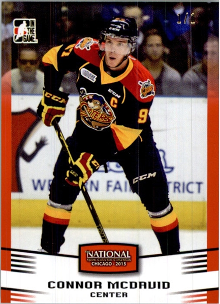 CONNOR MCDAVID 2015 Leaf Rookie ORANGE NSCC VIP Exclusive RC 1/1 