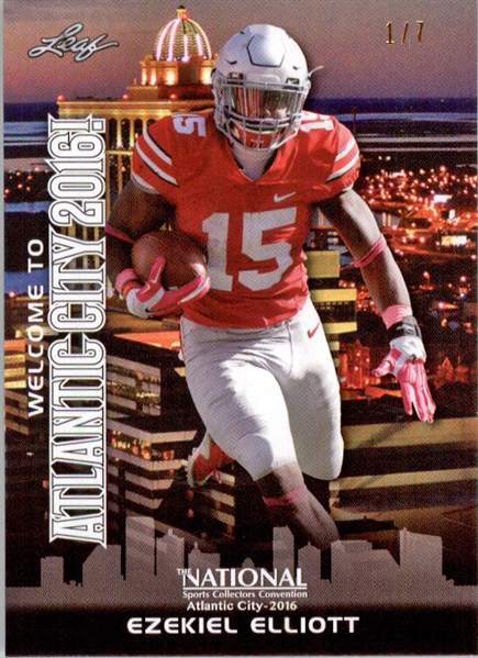 EZEKIEL ELLIOTT 2016 Leaf NSCC Booth Exclusive Rookie BLANK BACK PROOF #/7
