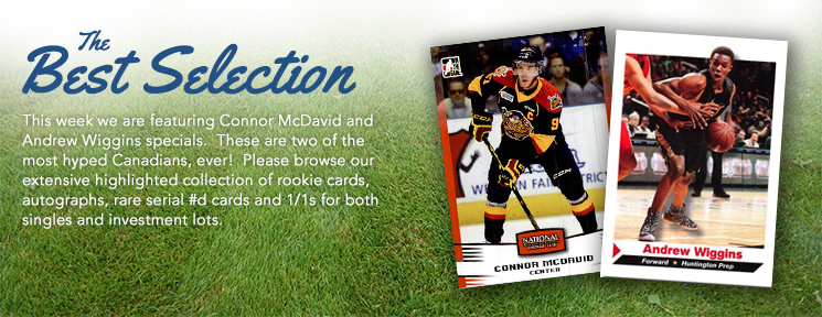 Certified Autographs is Featuring Connor McDavid and Andrew Wiggins